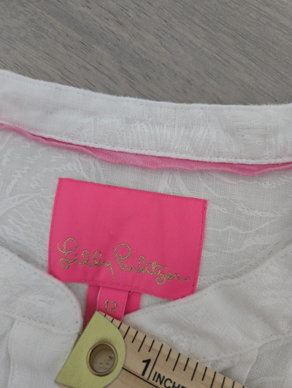 Lilly Pulitzer Rhoda Linen Dress Popover Tunic Resort White Shells Size 12 - Picture 4 of 10